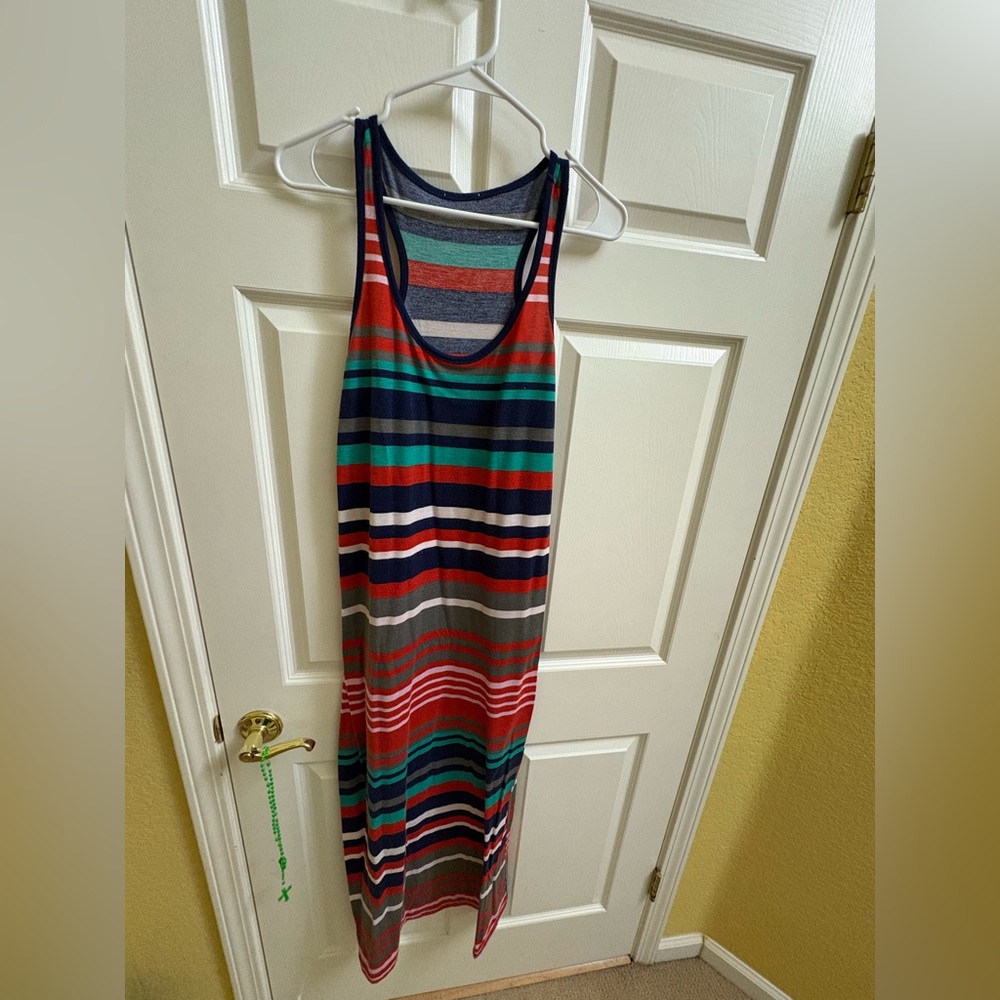Striped Multicolor Maxi Dress